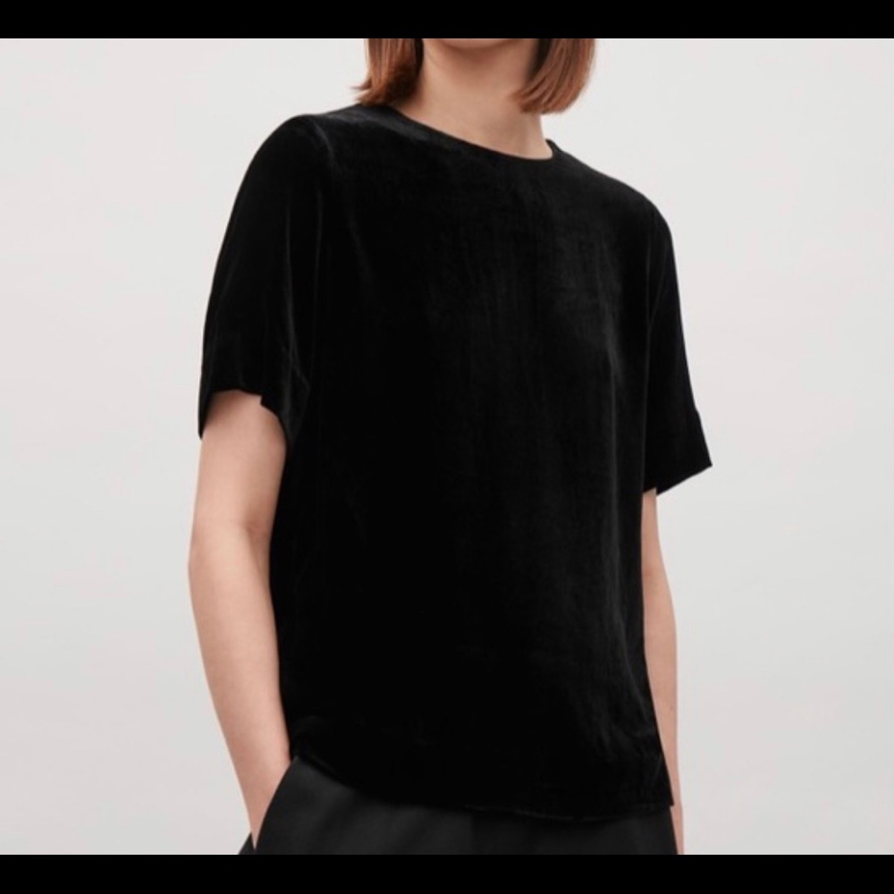 Black velvet shirt